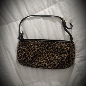 Animal Print Faux Fur Clutch NWOT